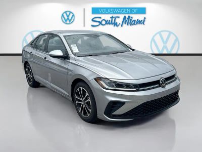 2026 Volkswagen Jetta Sport in Silver Metallic — front three-quarter view