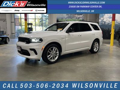 2025 Dodge Durango R/T Plus in White Knuckle Clearcoat — front three-quarter view