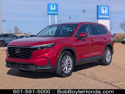 2025 Honda CR-V EX in Radiant Red — front three-quarter view
