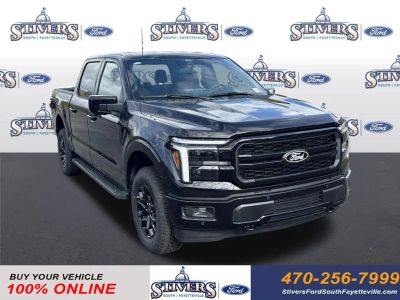2026 Ford F-150 Lariat in Black — front three-quarter view
