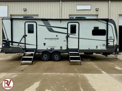 2027 Forest River RV Rockwood Ultra Lite — rear three-quarter view