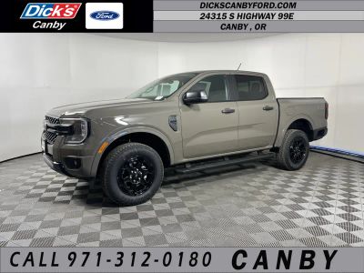 2026 Ford Ranger XLT in Marsh Gray — front three-quarter view