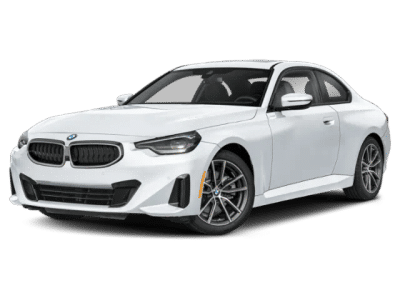 2026 BMW 2 Series 230i in White — front three-quarter view
