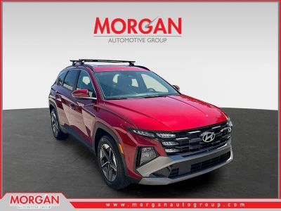 2026 Hyundai Tucson SEL Premium in Ultimate Red — front three-quarter view