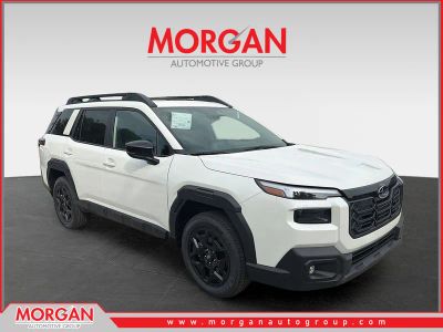 2026 Subaru Outback Limited in Crystal White Pearl — front three-quarter view