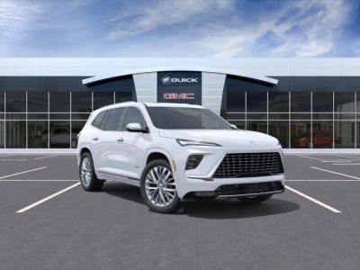 2026 Buick Enclave Avenir in Iridescent White Tricoat — front three-quarter view