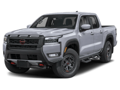 2026 Nissan Frontier PRO-4X in Gray — front three-quarter view