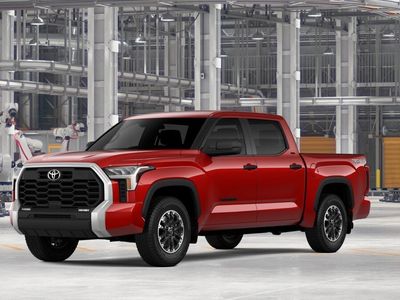 2026 Toyota Tundra SR5 in Supersonic Red — front three-quarter view