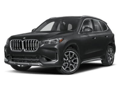 2026 BMW X1 xDrive28i in Jet Black — front three-quarter view