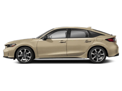 2026 Honda Civic Hatchback Hybrid — rear three-quarter view