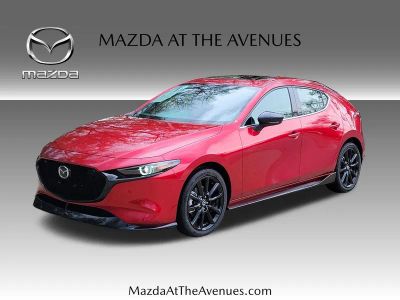 2026 Mazda Mazda3 3 2.5 Turbo Premium Plus in Red — front three-quarter view