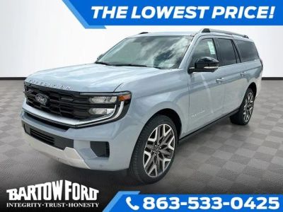 2026 Ford Expedition Max Platinum in Gray Metallic — front three-quarter view