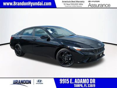2026 Hyundai ELANTRA SEL Sport in Black — front three-quarter view