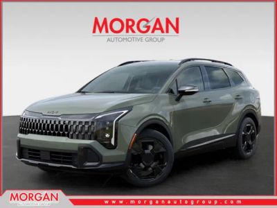 2026 Kia Sportage Plug-In Hybrid X-Line in Green — front three-quarter view