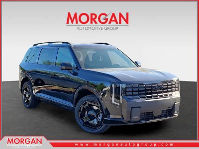 2027 Kia Telluride Hybrid X-Line SX in Black — front three-quarter view