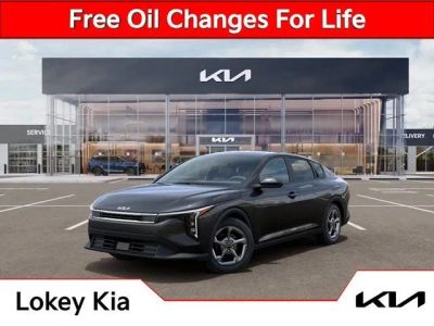 2026 Kia K4 LXS in Interstellar Gray — front three-quarter view