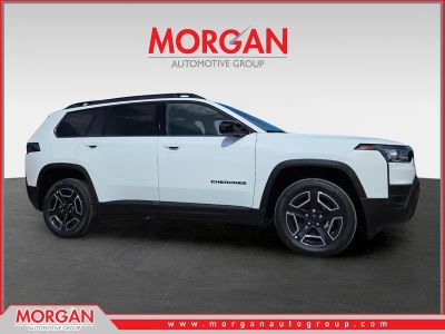 2026 Jeep Cherokee Laredo in White/off-white — front three-quarter view