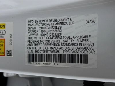 2026 Honda Accord Hybrid — photo 34 view