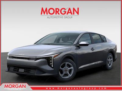 2025 Kia K4 LXS in Steel Gray — front three-quarter view