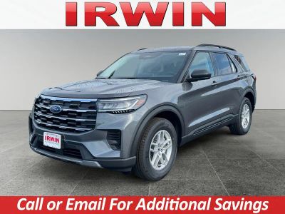 2026 Ford Explorer Active with 200A Pkg in Gray — front three-quarter view