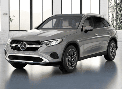 2026 Mercedes-Benz GLC 300 in MANUFAKTUR Alpine Grey — front three-quarter view