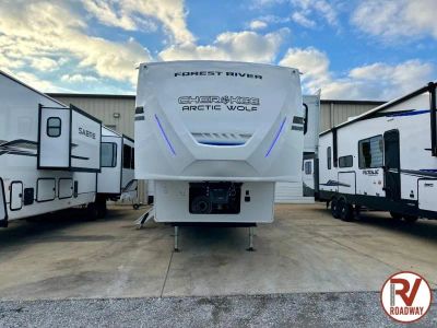 2026 Forest River RV Cherokee Arctic Wolf — front three-quarter view