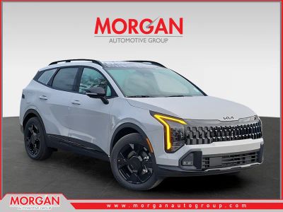 2026 Kia Sportage Plug-In Hybrid X-Line Prestige in Gray — front three-quarter view
