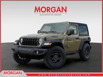 2026 Jeep Wrangler Willys in Green — front three-quarter view