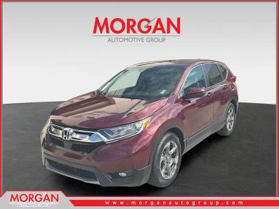 2019 Honda CR-V EX in Basque Red Pearl II — front three-quarter view