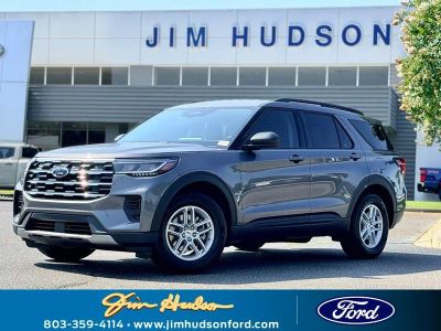2026 Ford Explorer Active in Gray Metallic — front three-quarter view
