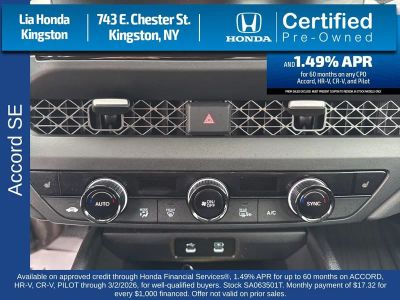 2025 Honda Accord Sedan SE CVT — photo 18 view