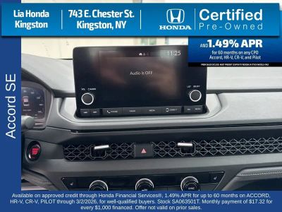 2025 Honda Accord Sedan SE CVT — photo 16 view