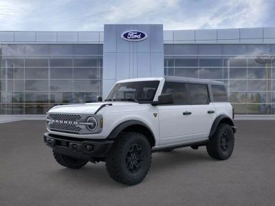 2026 Ford Bronco in Oxford White — front three-quarter view