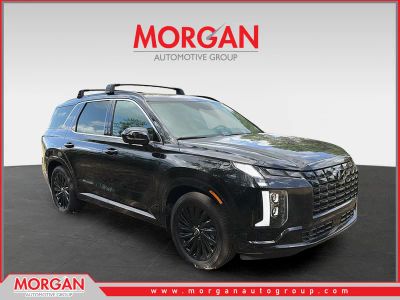 2025 Hyundai PALISADE Calligraphy Night Edition in Abyss Black Pearl — front three-quarter view
