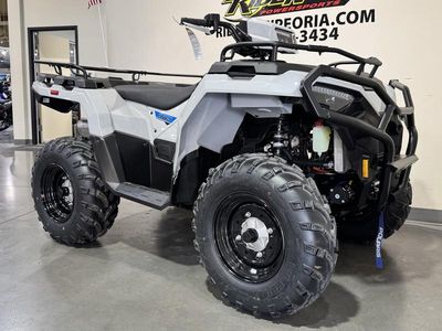 2026 Polaris Sportsman 570 EPS in GHOST GRAY — front three-quarter view