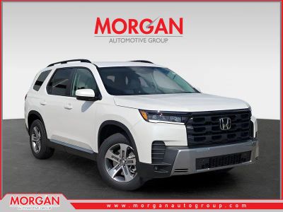 2026 Honda Pilot EX-L in Platinum White Pearl — front three-quarter view