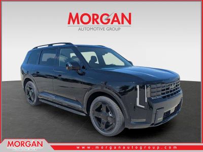 2027 Kia Telluride Hybrid X-Line SX in Ebony Black — front three-quarter view