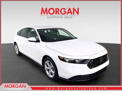 2025 Honda Accord Sedan LX in Platinum White Pearl — front three-quarter view