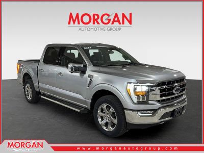 2023 Ford F-150 Lariat in Silver — front three-quarter view
