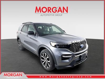 2022 Ford Explorer ST in Gray Metallic — front three-quarter view