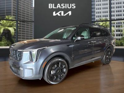 2024 Kia Sorento X-Line EX in Gravity Gray — front three-quarter view