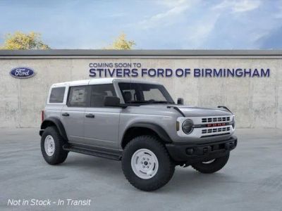 2026 Ford Bronco Heritage Edition in Avalanche Gray — front three-quarter view