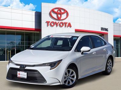 2024 Toyota Corolla LE in White — front three-quarter view