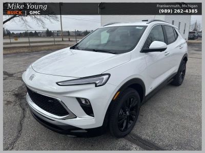 2026 Buick Encore GX Sport Touring in Summit White — front three-quarter view