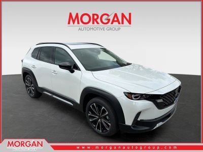 2026 Mazda CX-50 2.5 Turbo in Wind Chill Pearl — front three-quarter view