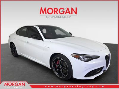 2022 Alfa Romeo Giulia Veloce in White — front three-quarter view