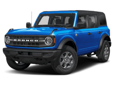 2025 Ford Bronco Big Bend in Blue — front three-quarter view