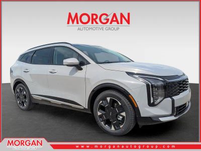 2026 Kia Sportage SX-Prestige in Wolf Gray — front three-quarter view