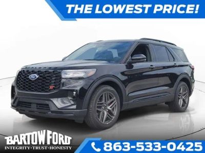2026 Ford Explorer ST in Black Metallic — front three-quarter view