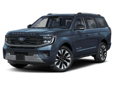 2026 Ford Expedition Platinum in Blue — front three-quarter view